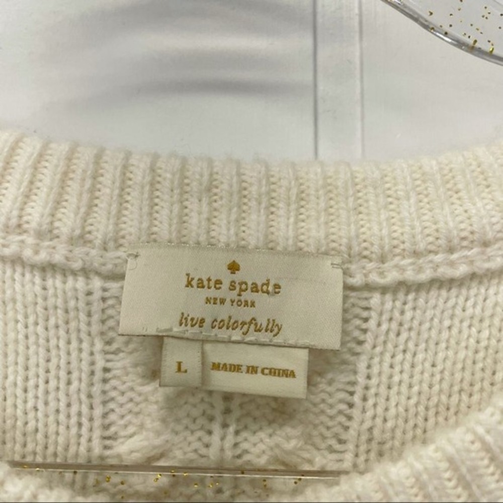 kate spade Ivory Cable Knit Sweater - Picture 11 of 14
